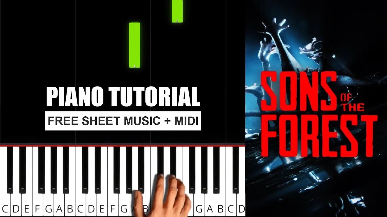 Sons of The Forest - Main Menu Theme (Video Game Soundtrack) - (BEGINNER) Piano Tutorial