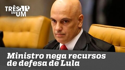 Alexandre de Moraes nega pedido de redistribuição feito pela defesa de Lula