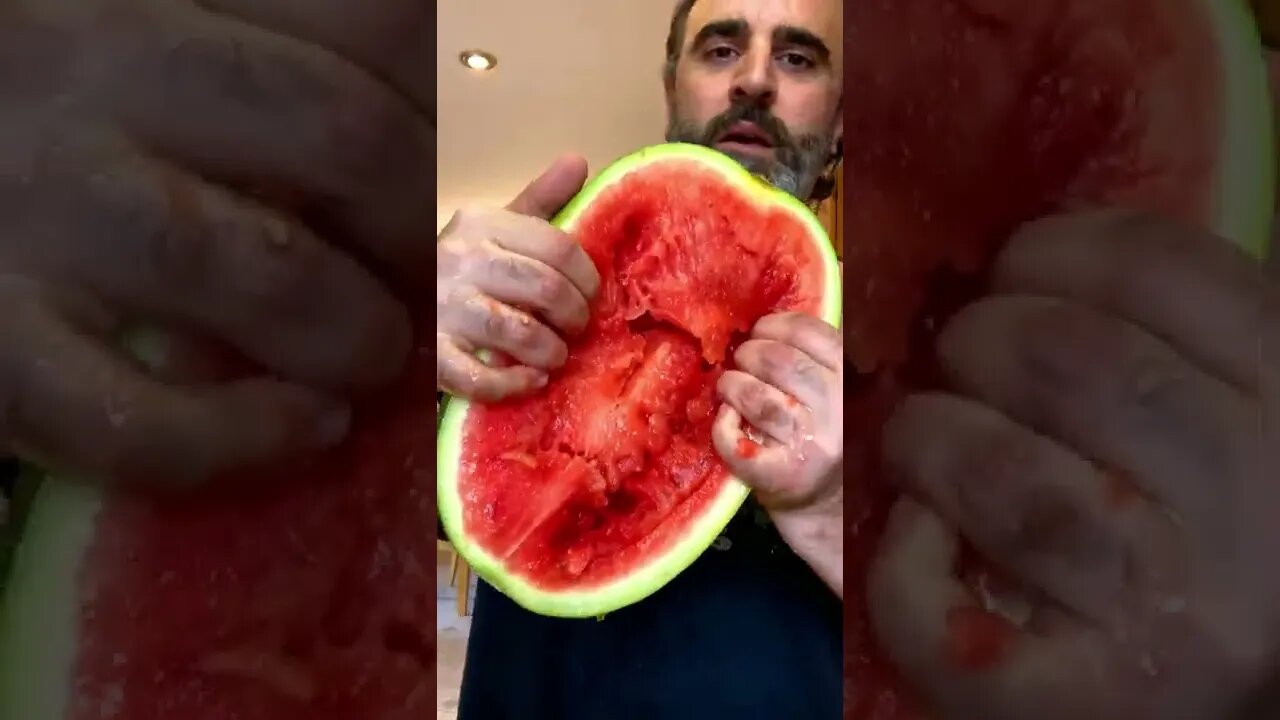 Oddly Satisfying Video | Watermelon Waterfalls. It's so WET ! #SHORTS