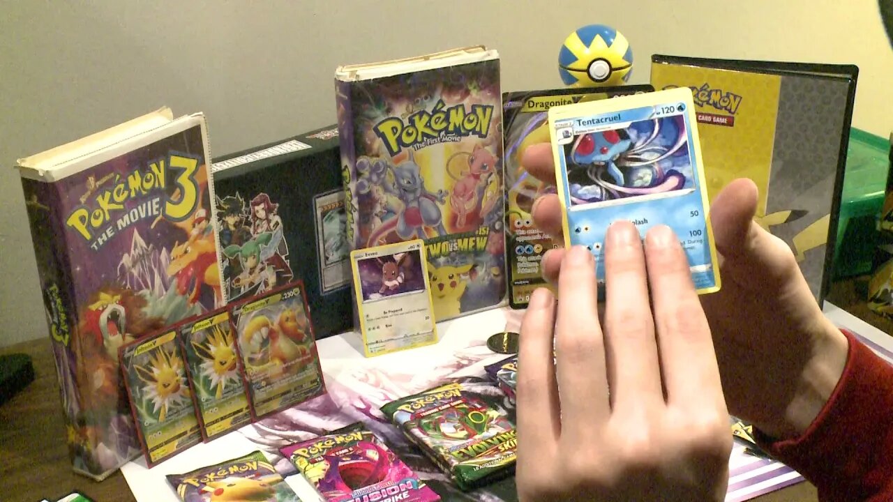 Pokemon Trading Card Game Sword & Shield (Opening Eevee Evolutions V Tin & Dragonite V Box)