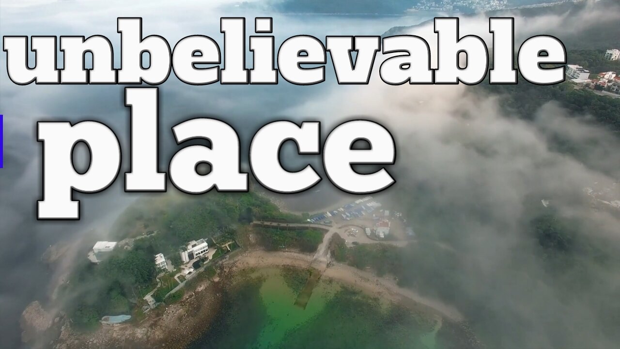 Drone video Of Foggy Island