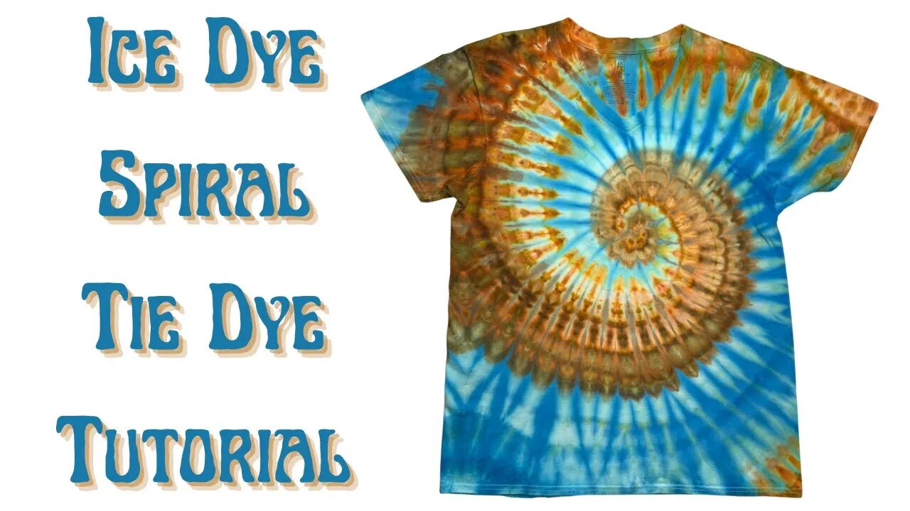 Tie-Dye Designs: Seashell Ice Dye Spiral (Microwave Splatter Guard)