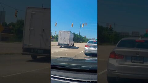 Box truck runs red light