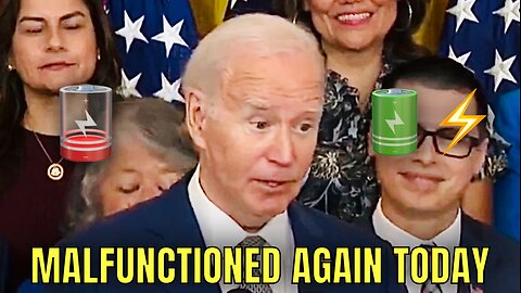 Biden’s Batteries COMPLETELY DRAINED TODAY during his Speech🪫