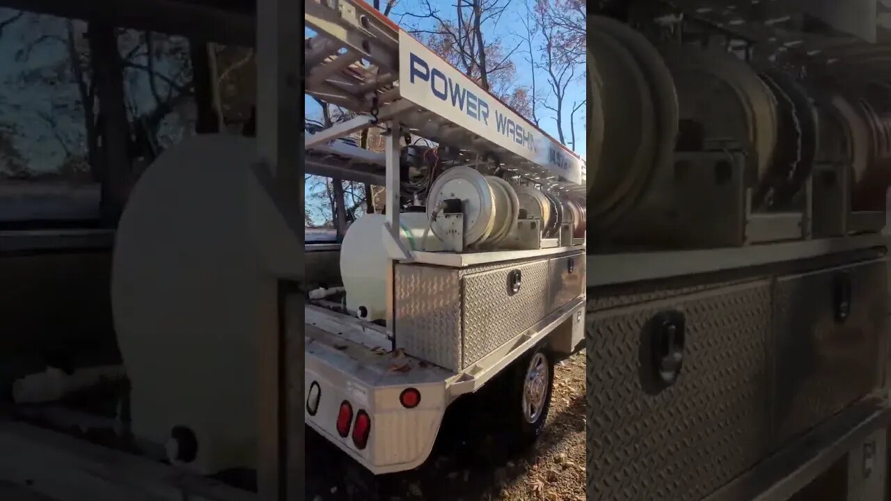 Work Truck Vibes #shorts #powerwashing #satisfying #worktruck #flatbed #flatbedtruck #cummins