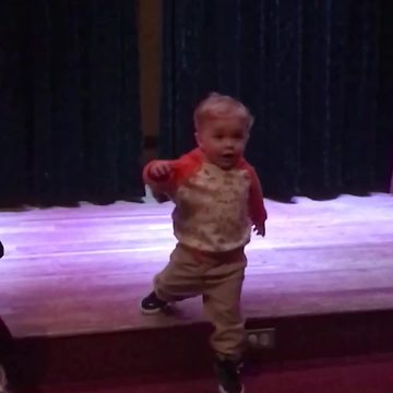 Tot Boy Falls Off A Stage In Slow Motion
