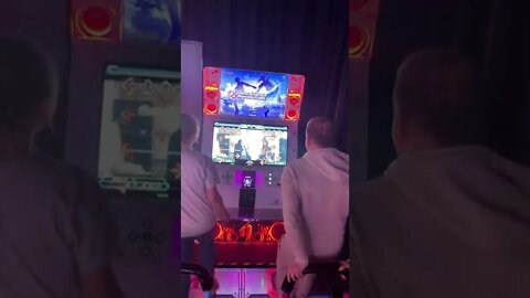 Playing Dance, Dance Revolution With A Cute Girl