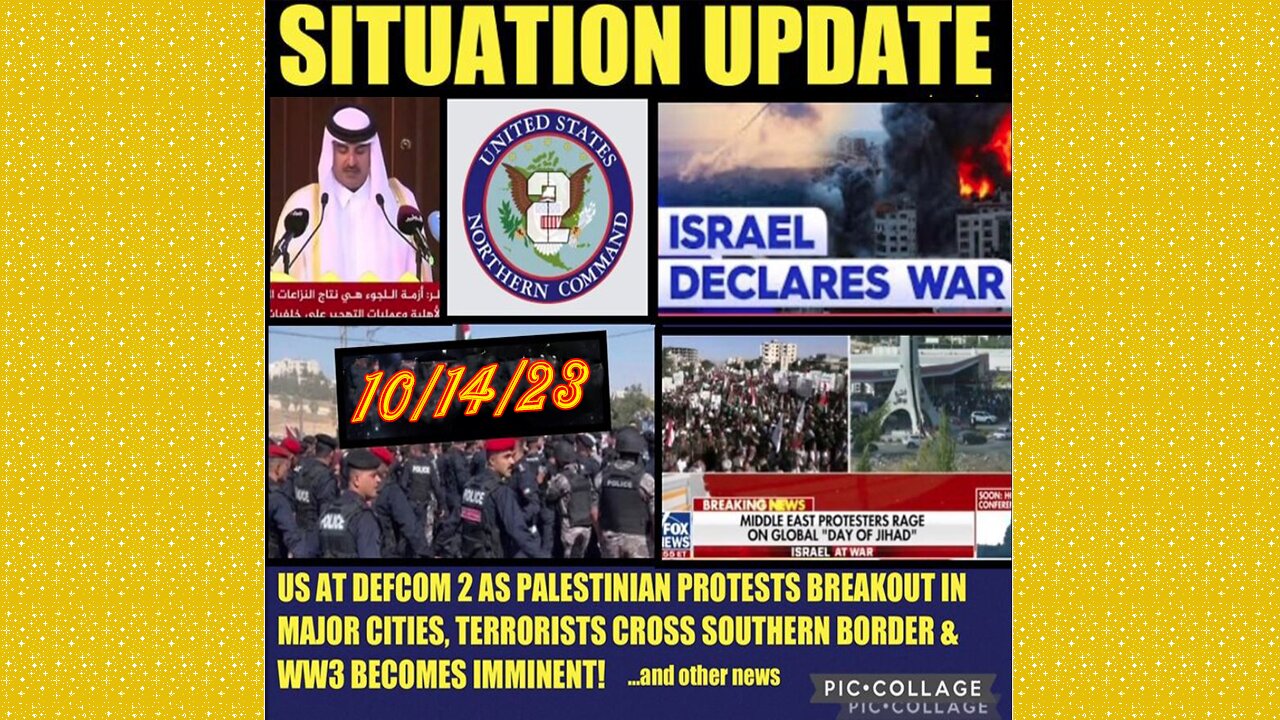 SITUATION UPDATE 10/14/23- Police On High Alert,Israeli Soldiers Enter Gaza,Gcr/Judy Byington Update