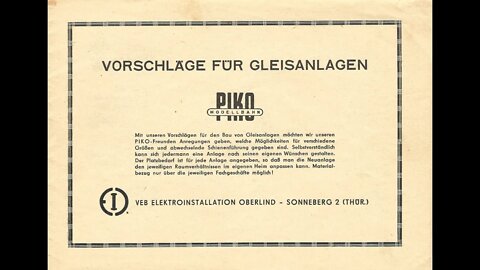 Piko Vorschläge für Gleisanlagen von 1960