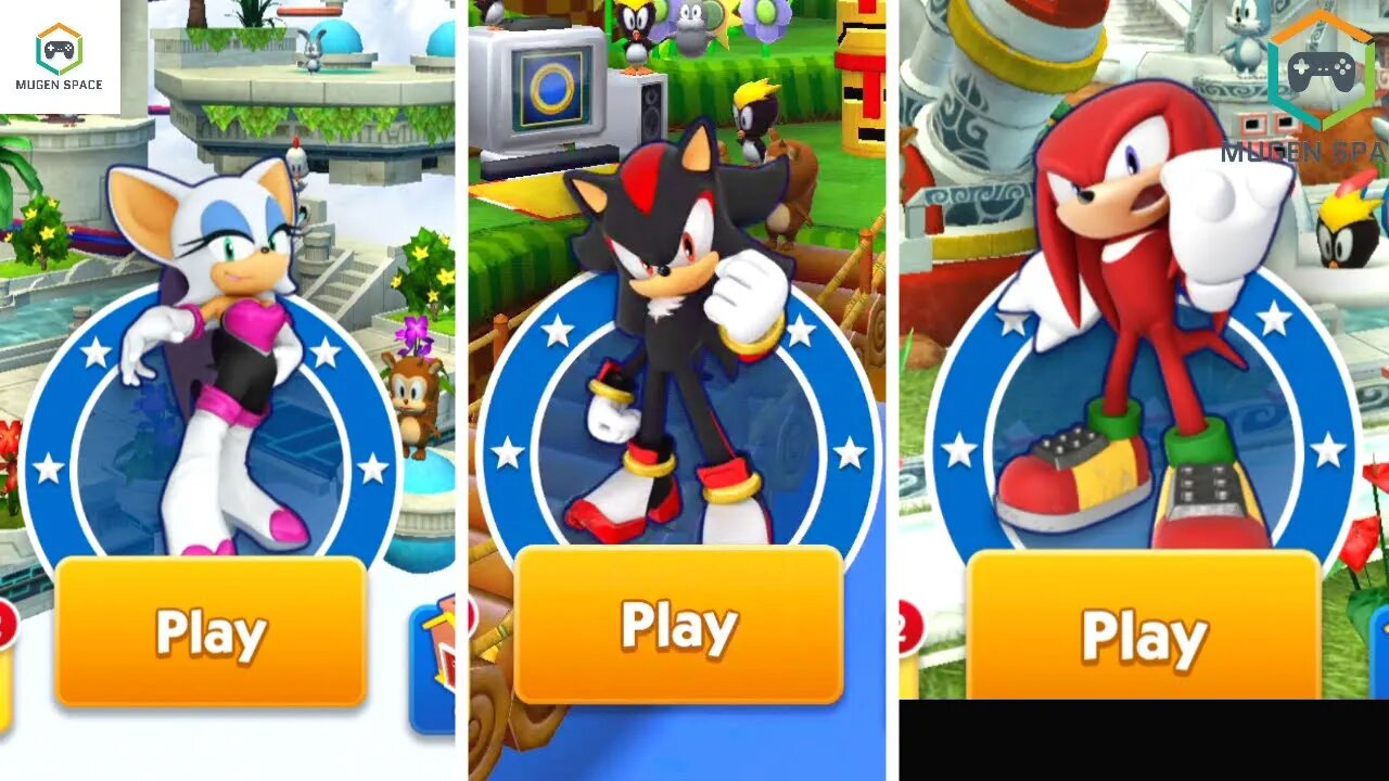 Rouge VS Knuckles VS Shadow I Sonic Dash