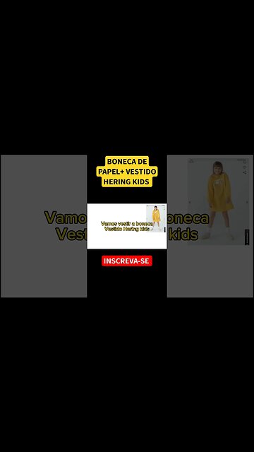 COMO DESENHAR BONECA DE PAPEL+ VESTIDO HERING KIDS #bonecadepapel #paperdolls #hering