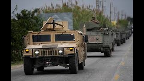 Lebanese army convoys seen heading towards Israeli Lebanese border as part of ceasefire deal