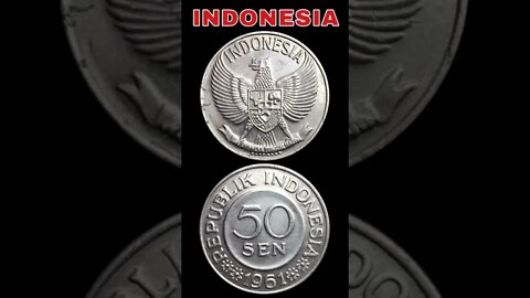 Indonesia 50 Sen 1961.#shorts #coinnotesz