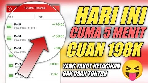 CUMA 5 MENIT CUAN 198K PADA BELUM TAU CARA INI