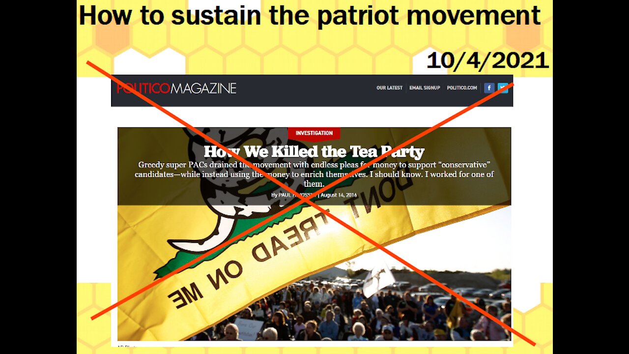 10-4-2021 - How to sustain the patriot movement - Jarrin Jackson