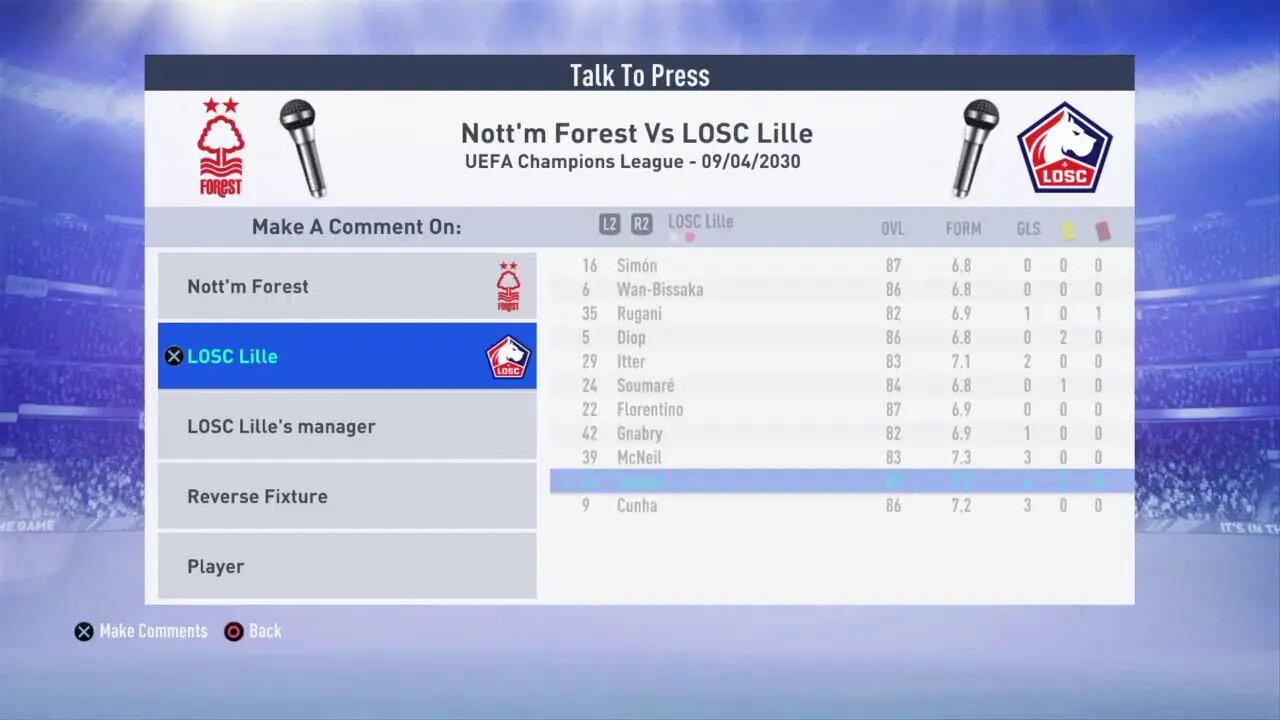 Nottingham Forest S:12 2029-2030 EPL Match 31 VS Liverpool (22-7-1)