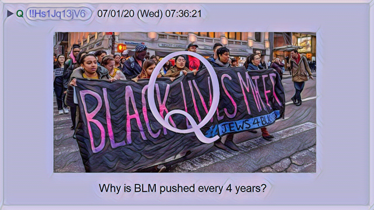 Q July 2, 2020 – Why Is BLM Pushed Every 4 Years?