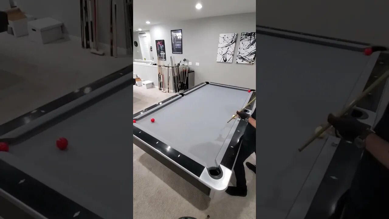 4 Balls in 1- The hard way 😅🎱#billiards #shorts