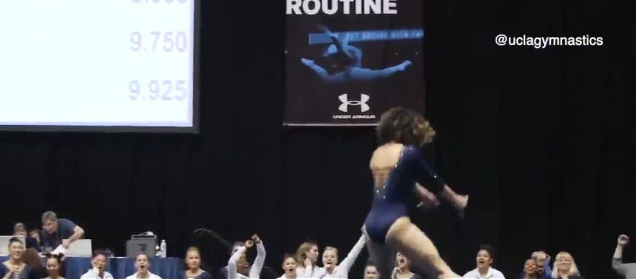 Flawless routine by gymnast goes viral