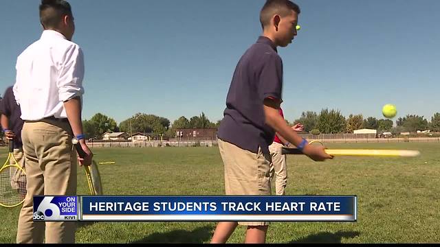 Caldwell students track heart rate in P.E.