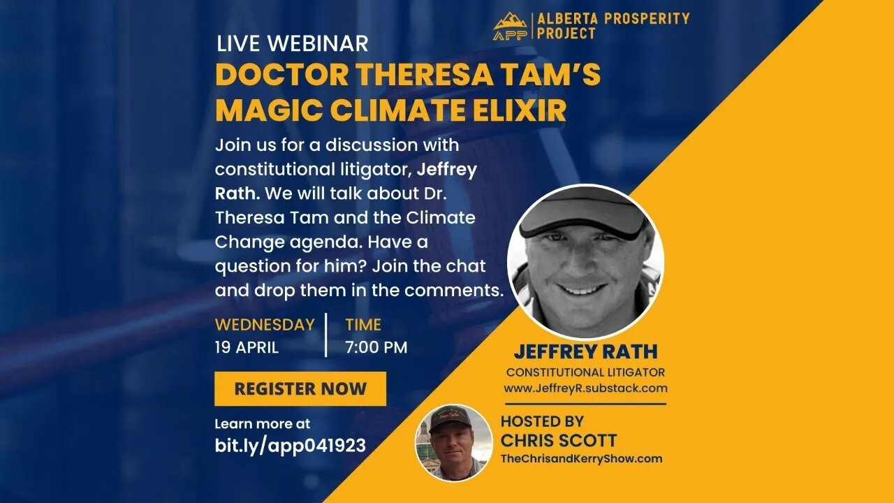 APP Webinar - Dr. Theresa Tam's Magic Climate Elixir with Jeffrey Rath