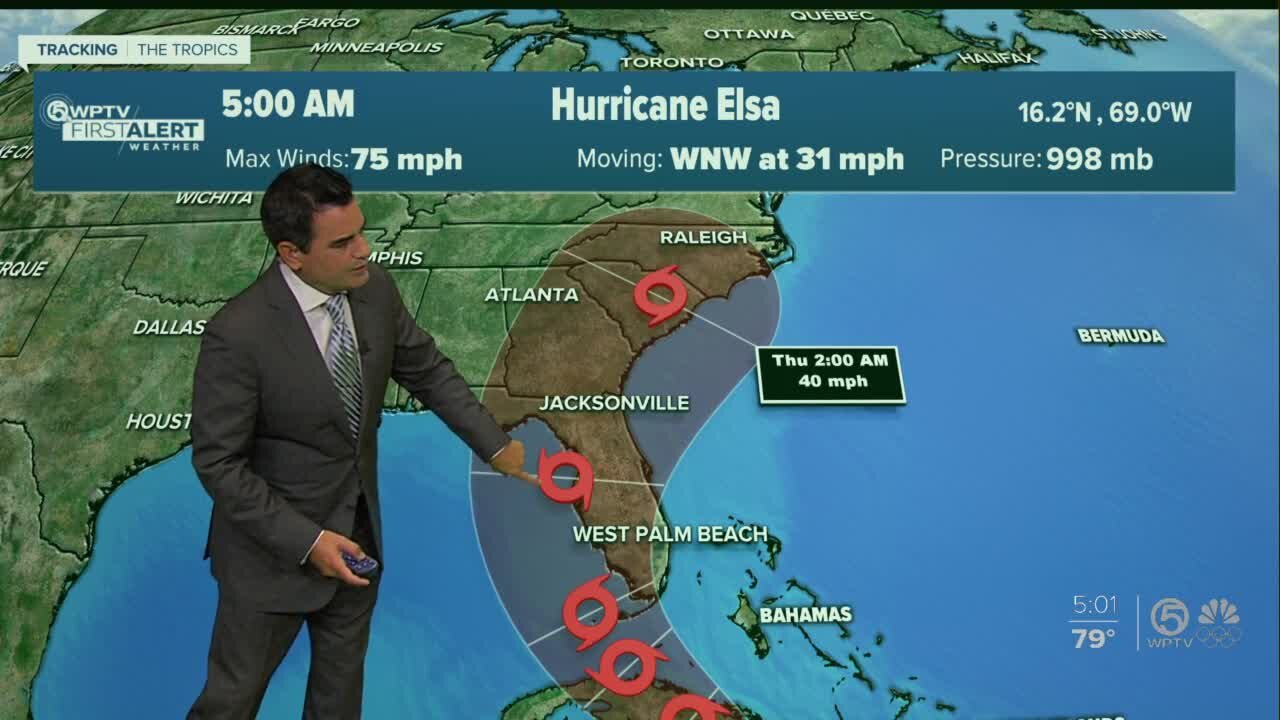 Center of Hurricane Elsa expected to stay in Gulf of Mexico