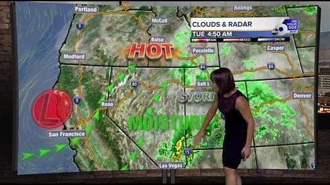 A bit cloudy & wet but still hot for the middle of the week