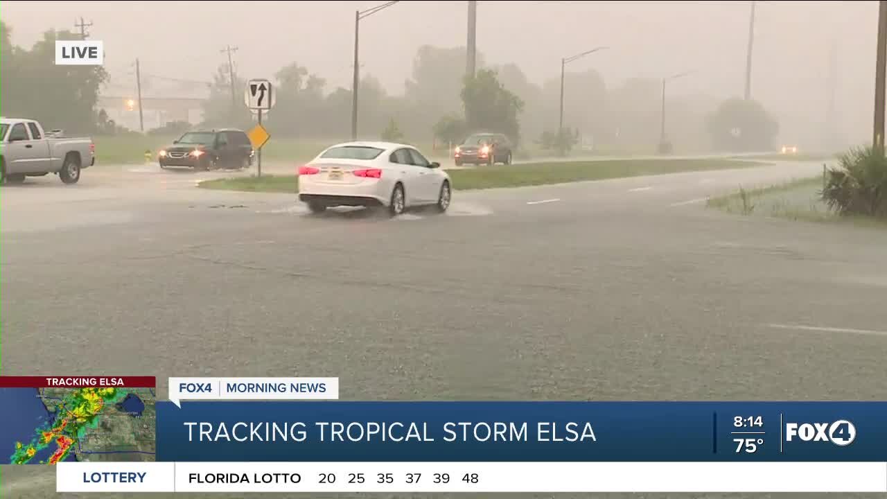 Kismet Pkwy & Andalusia Blvd flooded in Cape Coral from heavy rains