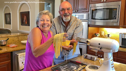 Foodie Friends Have Fun Making Fresh Fettucine With KitchenAid Mixer