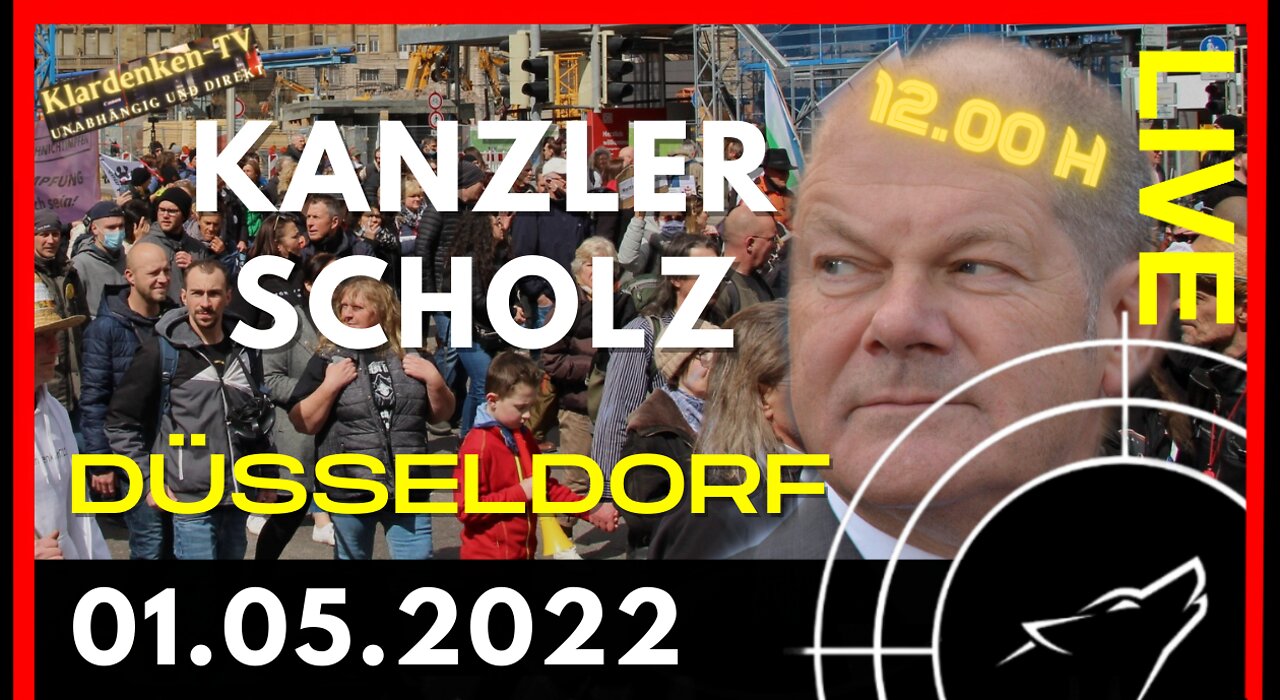 Kanzler Scholz zu Gast in Düsseldorf am 01.05.2022 - ausgepfiffen