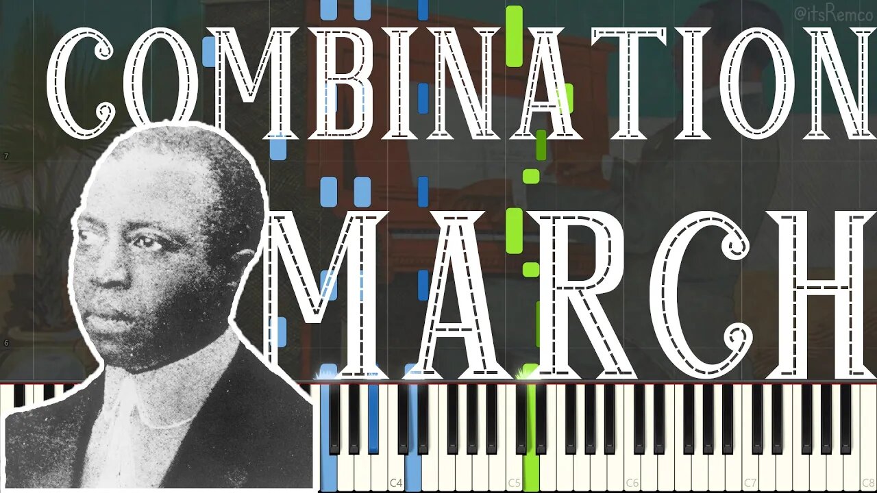 Scott Joplin - Combination March 1896 (Solo Ragtime Synthesia)