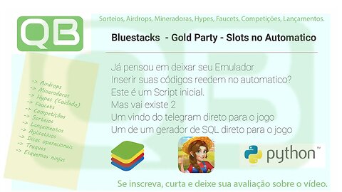 Python - Hack do redeem code para Gold Party - Slots com Bluestacks