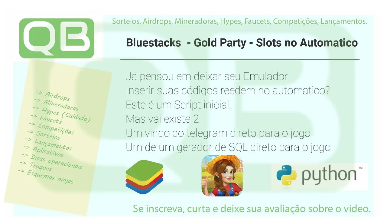 Python - Hack do redeem code para Gold Party - Slots com Bluestacks