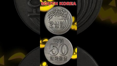 South Korea 50 Won 1981.#shorts #coinnotesz