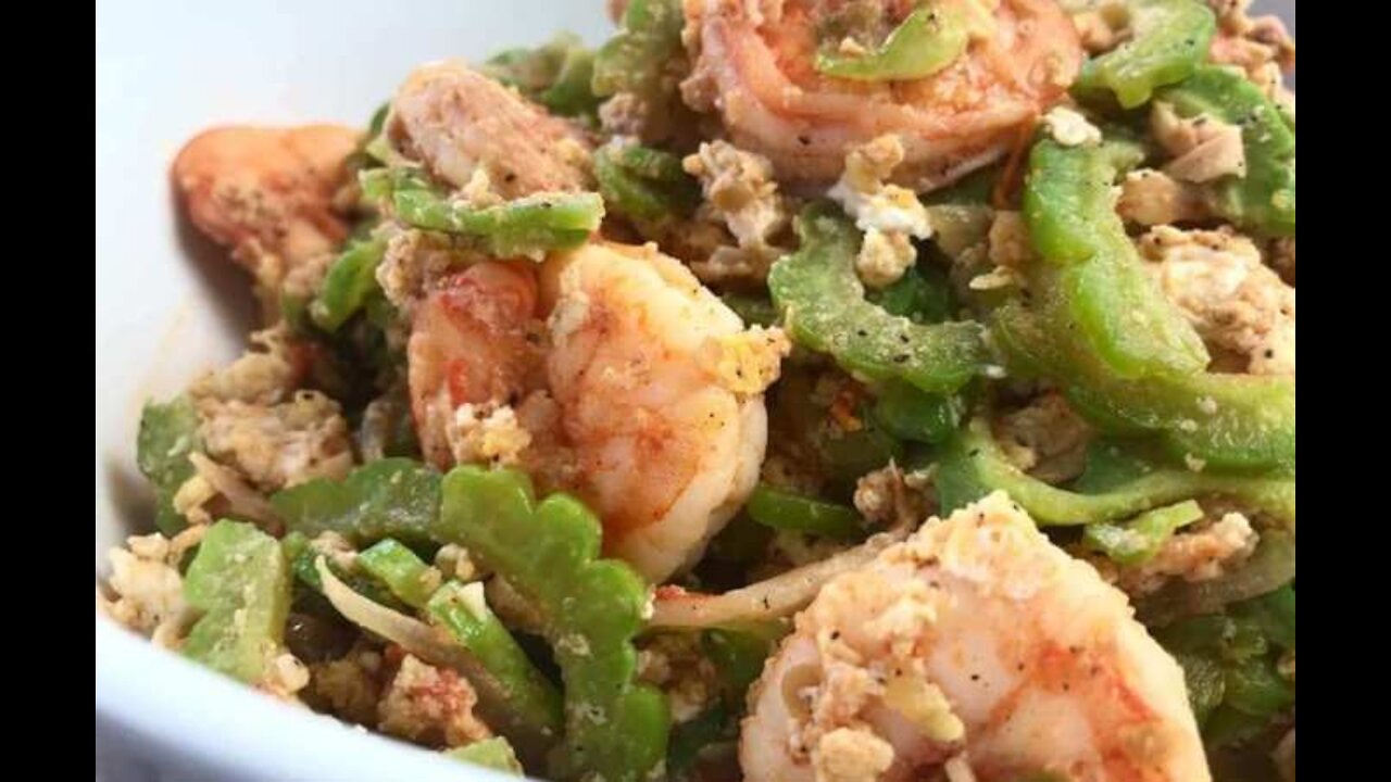 Sauteed Ampalaya(Bitter Melon) with shrimp- #05