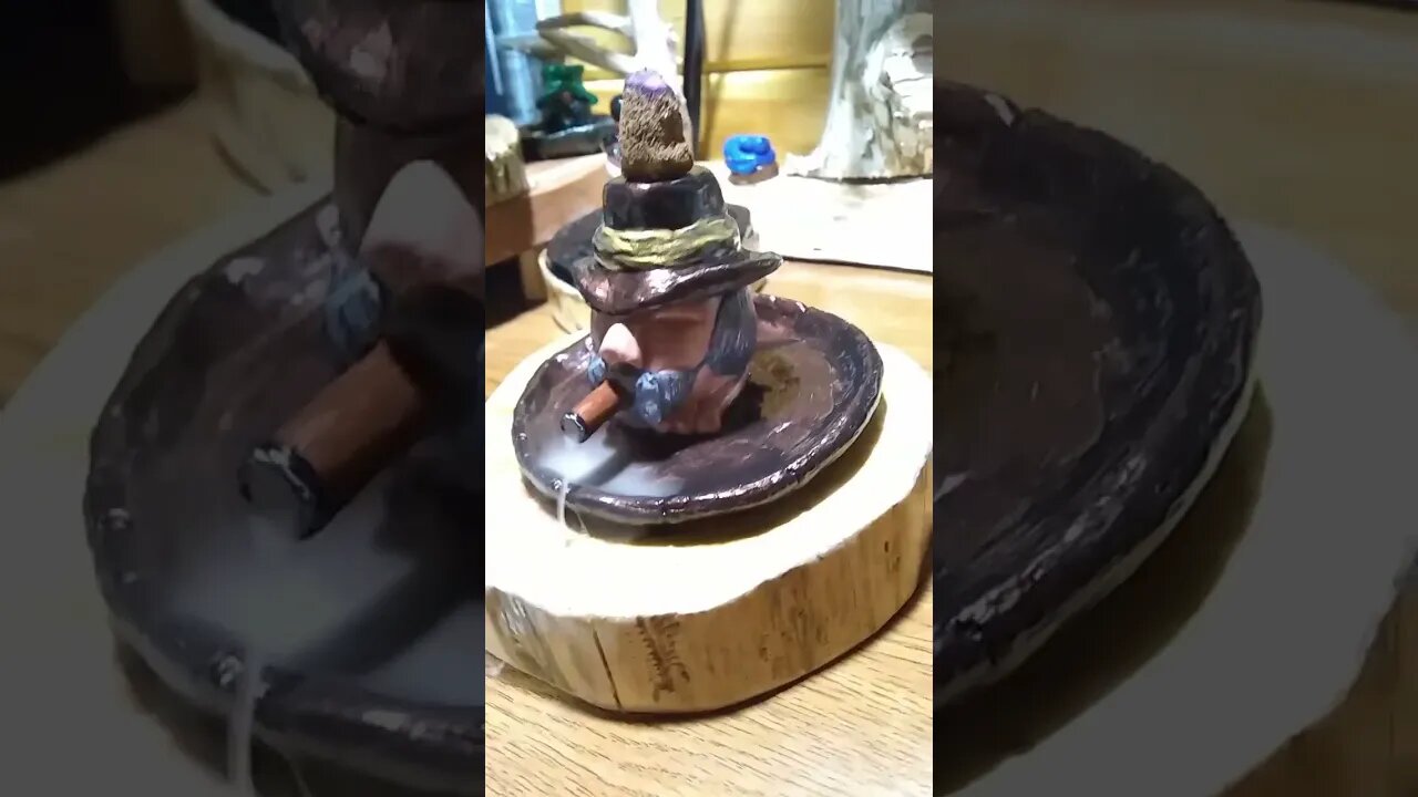 Final Product: Marty the Gangsta Troll backflow incense burner