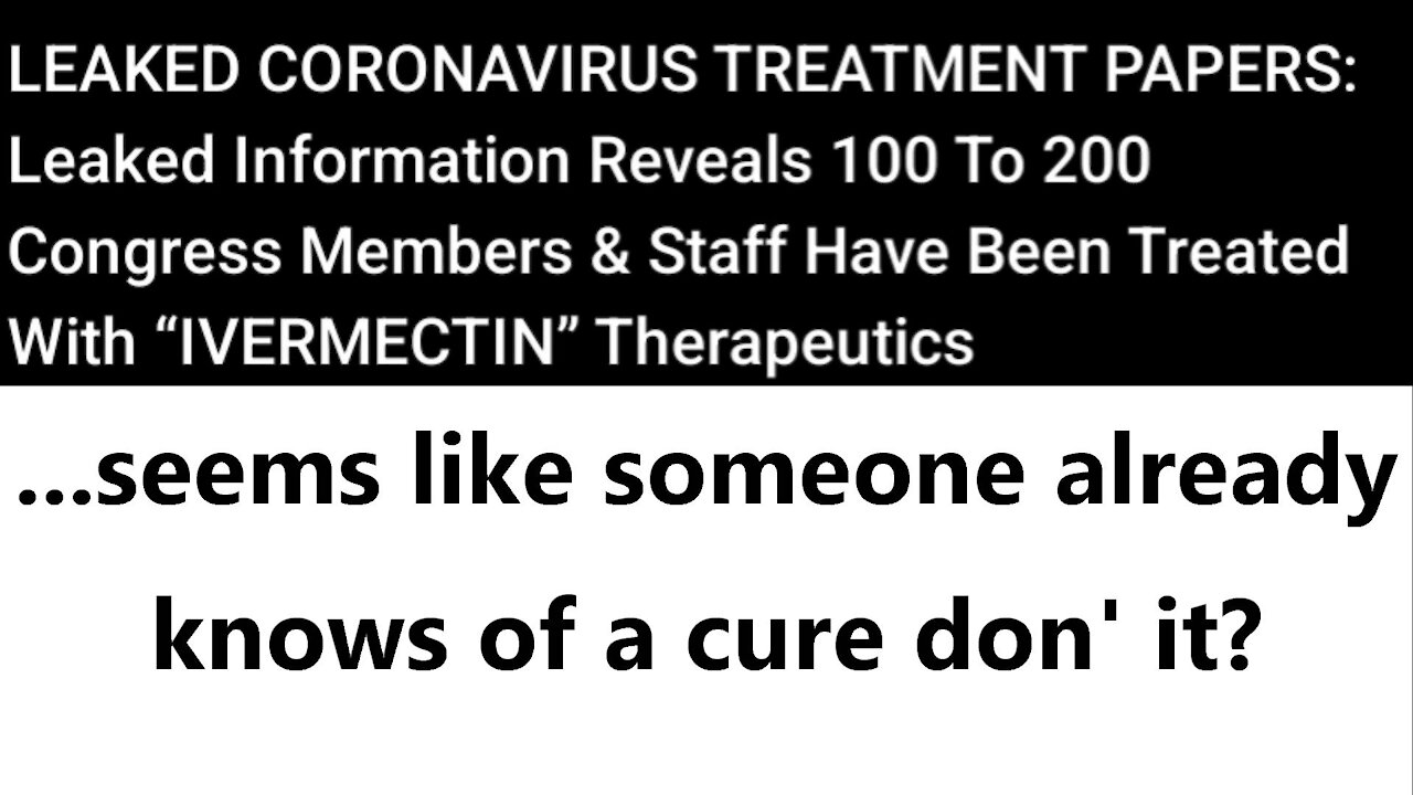 ...seems like someone already knows of a cure don' it?