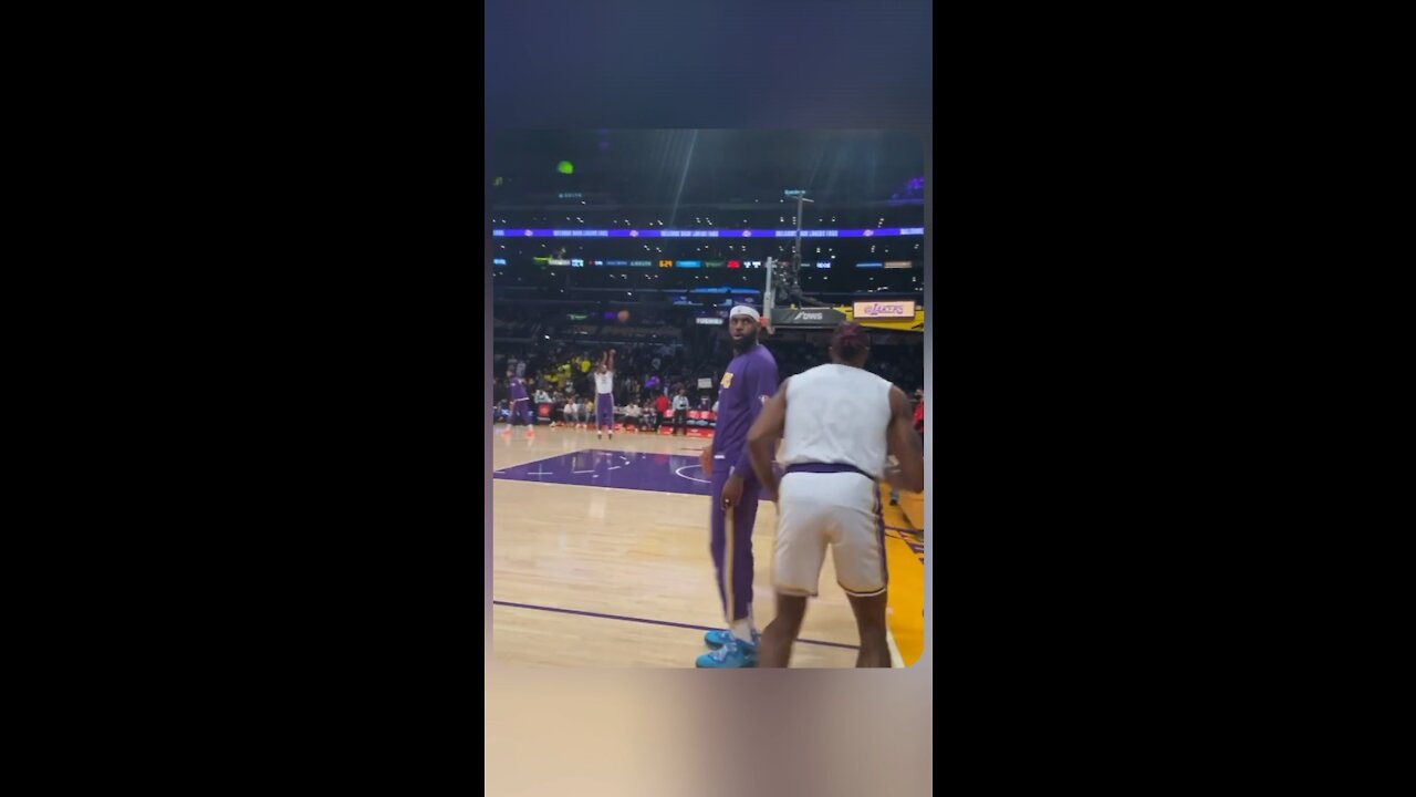 Lakers pre game football ritual at staple center before the grizzlies game