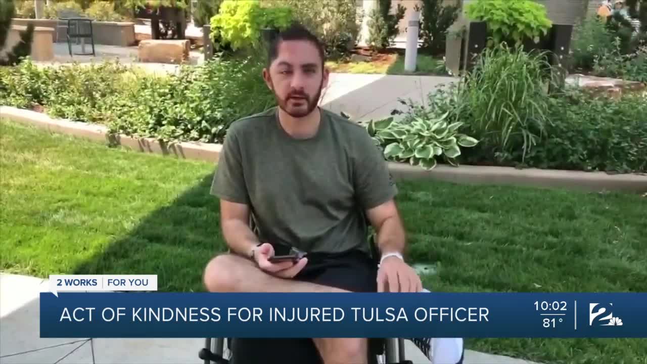 Gesture of kindness for TPD officer shot in line of duty