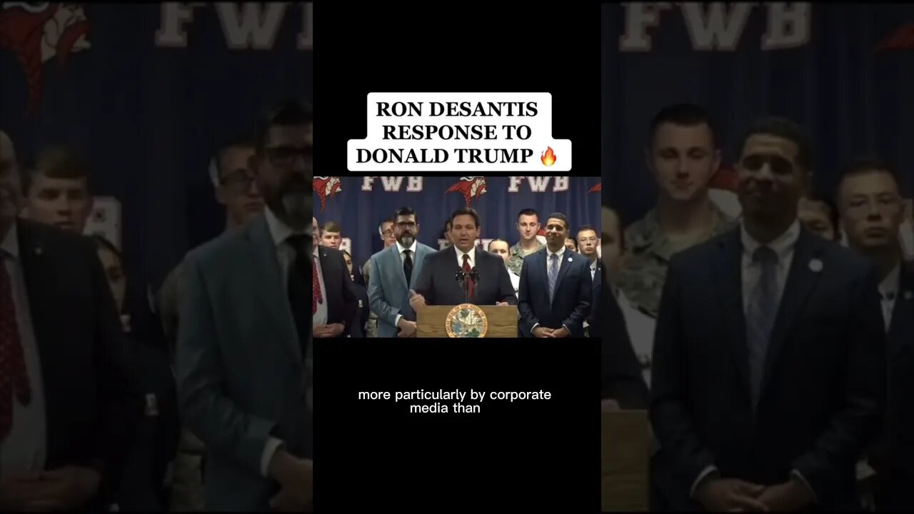 Ron DeSantis Criticizes Trump 😮