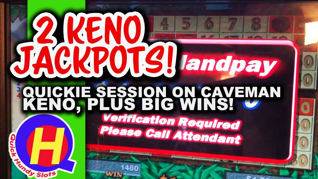 TWO KENO Jackpots! Plus, Quickie Session on Caveman KENO #KENONATION