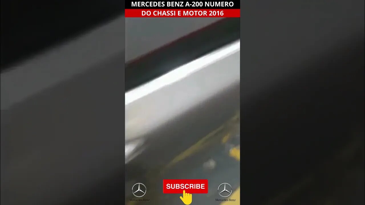 MERCEDES BENZ A-200 NUMERO DO CHASSI E MOTOR 2016