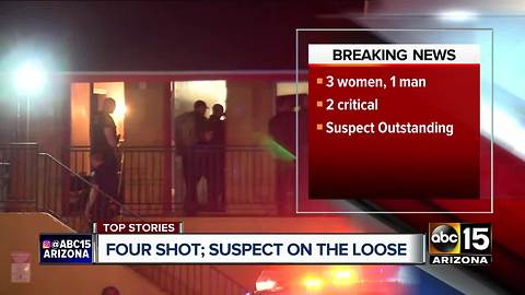 Suspect on the run after shooting four people in Phoenix