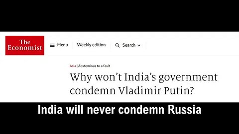 INDIAN STANCE ON UKRAINE VEALED - PUTIN WATCHING!!WERE IS IMRAN KHAN?? 'ISLAMIC' WORLD?