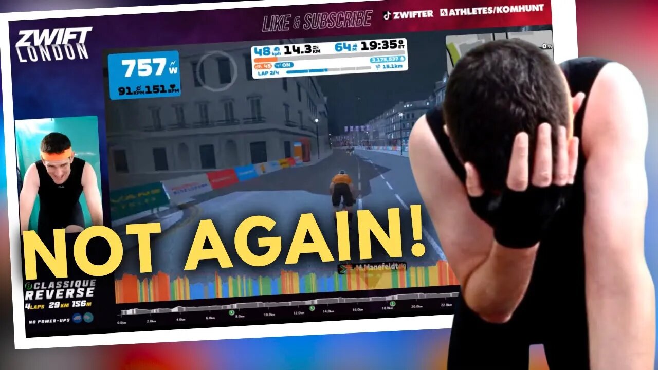 SPRINTER GETS DROPPED... in a FLAT ZWIFT RACE 😲