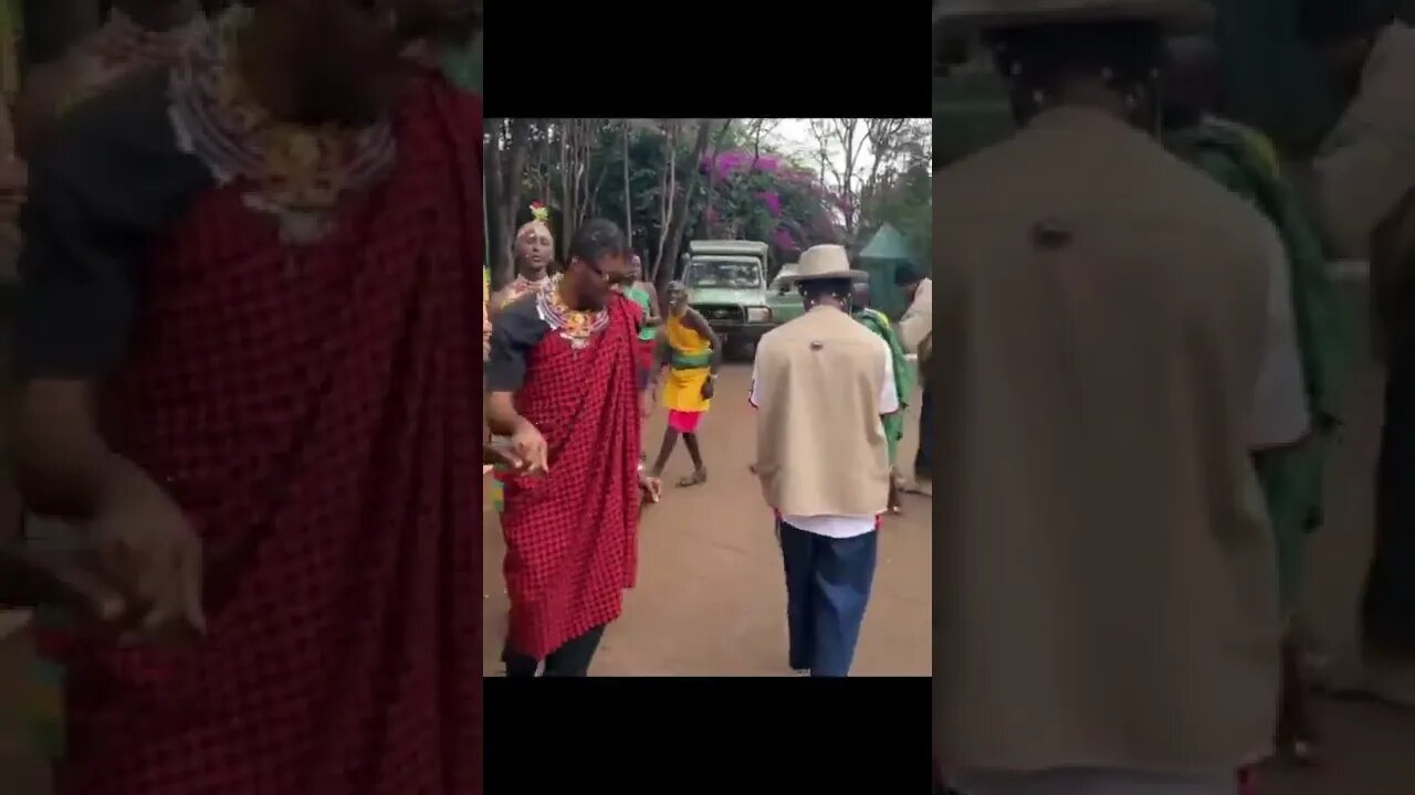 Rema having a good time exploring Kenya culture with London 🦇 🇰🇪