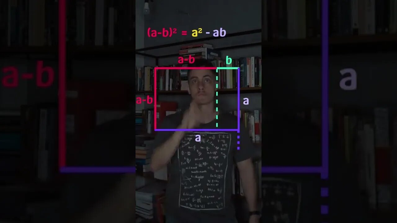 Quadrado da diferença (Produto Notável) #shorts