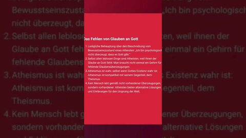 Atheismus - Fehlender Glaube? 1