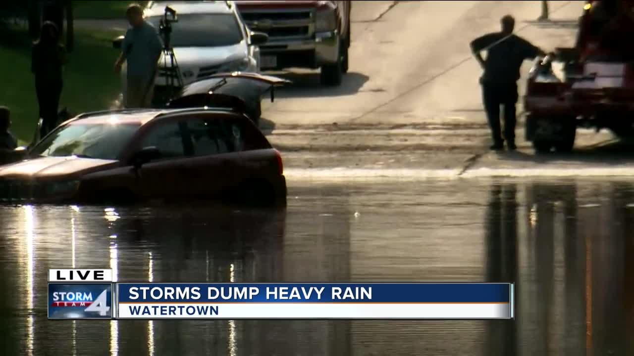 Flash flooding ravages Watertown after heavy rains