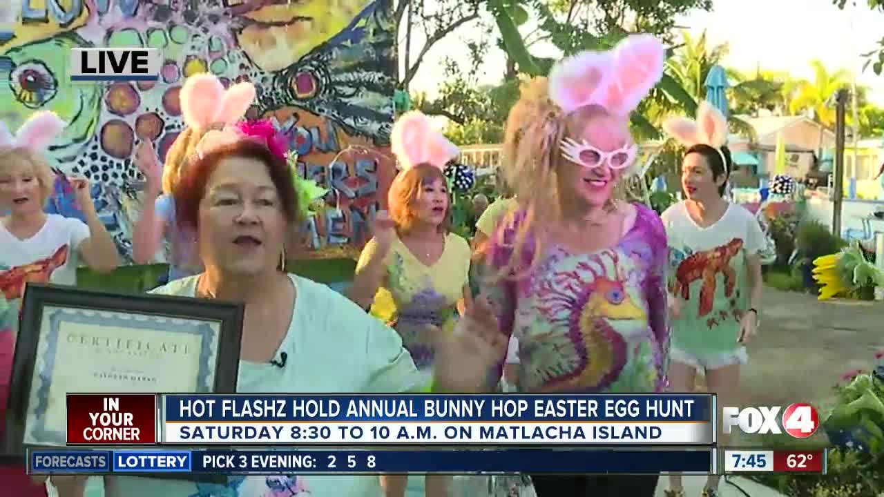 Hot Flashz hold eighth annual bunny hop easter egg hunt for charity - 7:30am live report